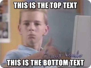 Meme generator - text on image