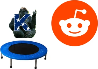 Middle Finger Gorilla Bouncing on Trampoline