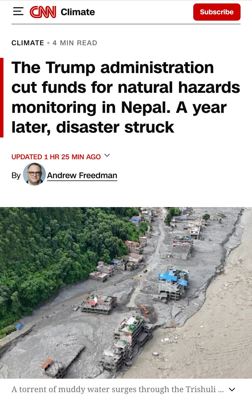 Fake News - Fake news: CNN blames Trump for Nepal floods