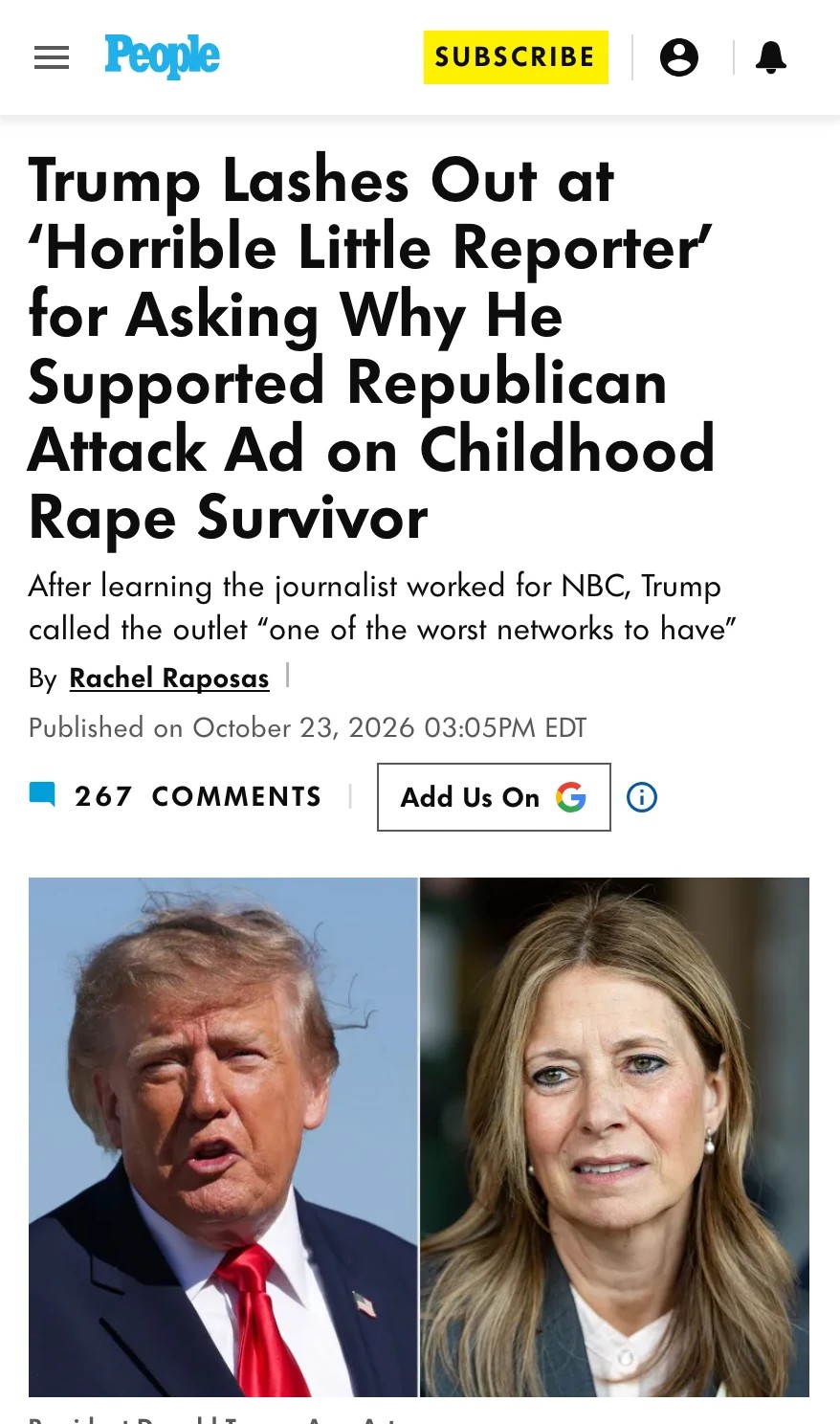 Media pretends Trump's support for ad with Acton's mom calling her a liar means he supports rape preview image