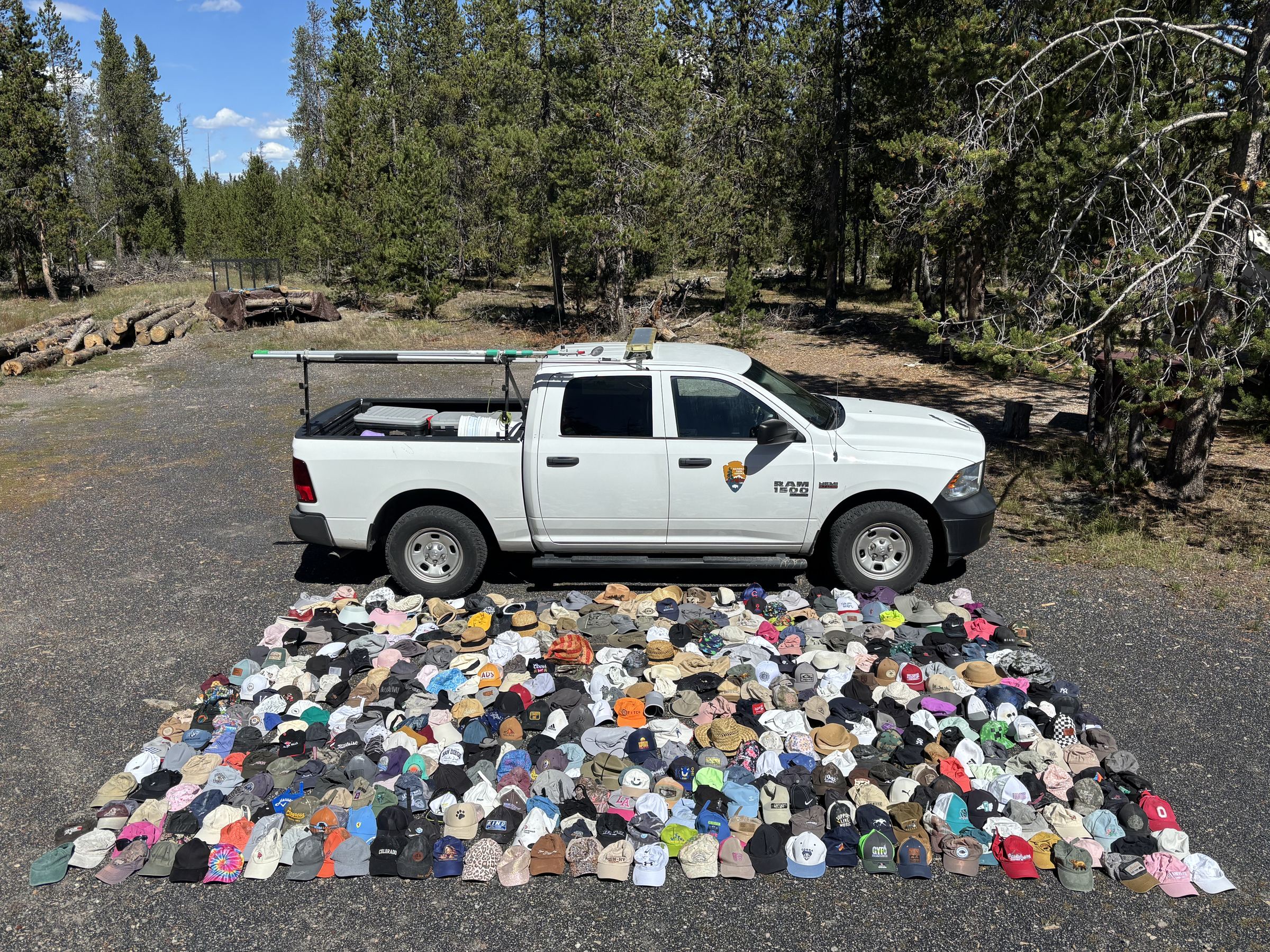 InterestingAF - The hats Yellowstone staff recovered from hydrothermal areas in one summer