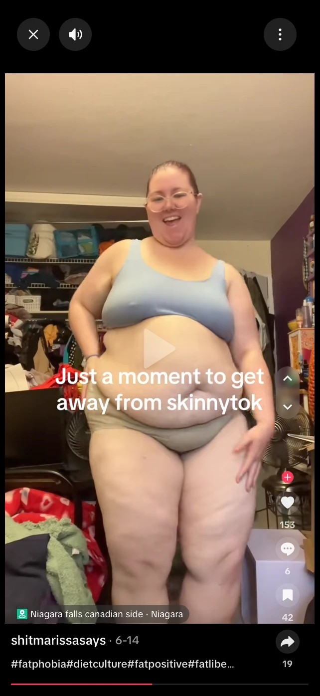Obese disgusting women flaunt their bodies to protest skinny women on tiktok preview image