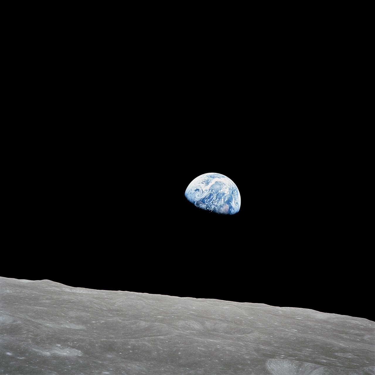 Earthrise, photographed by Apollo 8 on Christmas Eve 1968 preview image