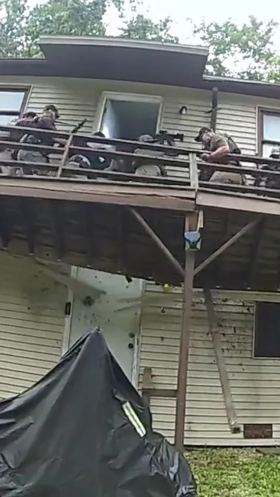 Porch collapses mid SWAT raid preview image