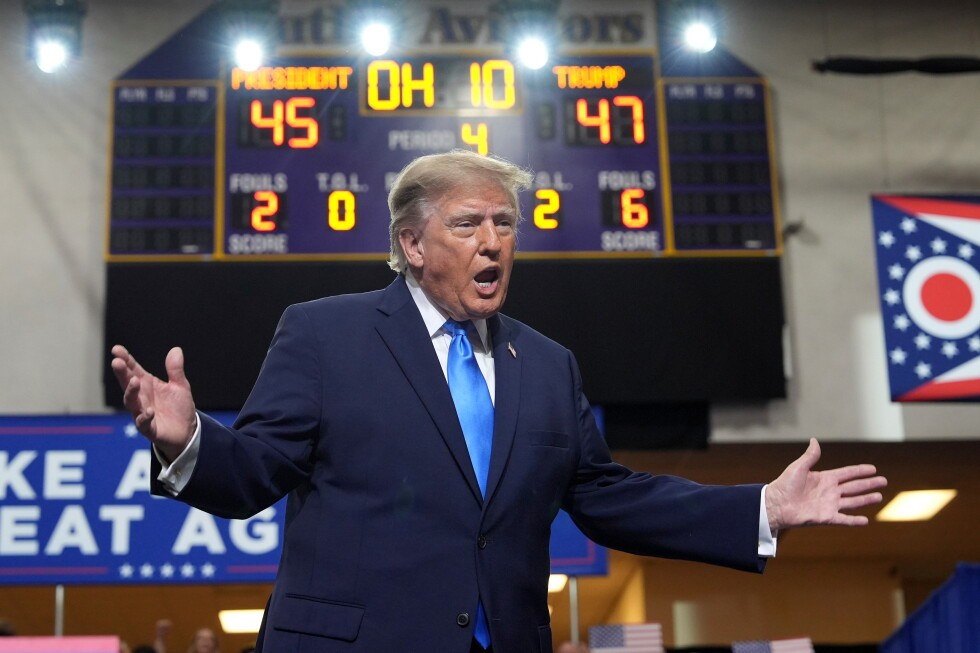 Trump defends data centers in Ohio as he rallies to boost Jon Husted in a tight Senate race preview image