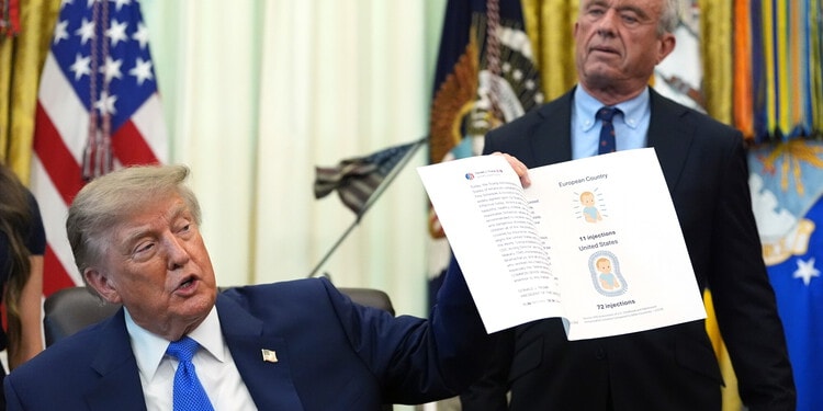 Trump signs order calling for spacing out childhood vaccines, against medical groups' guidance — The Associated Press preview image
