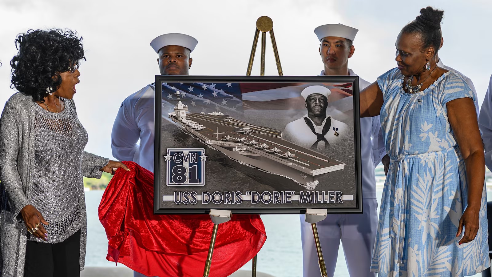 Navy mulls stripping Black war hero's name from aircraft carrier for Trump: Sources preview image