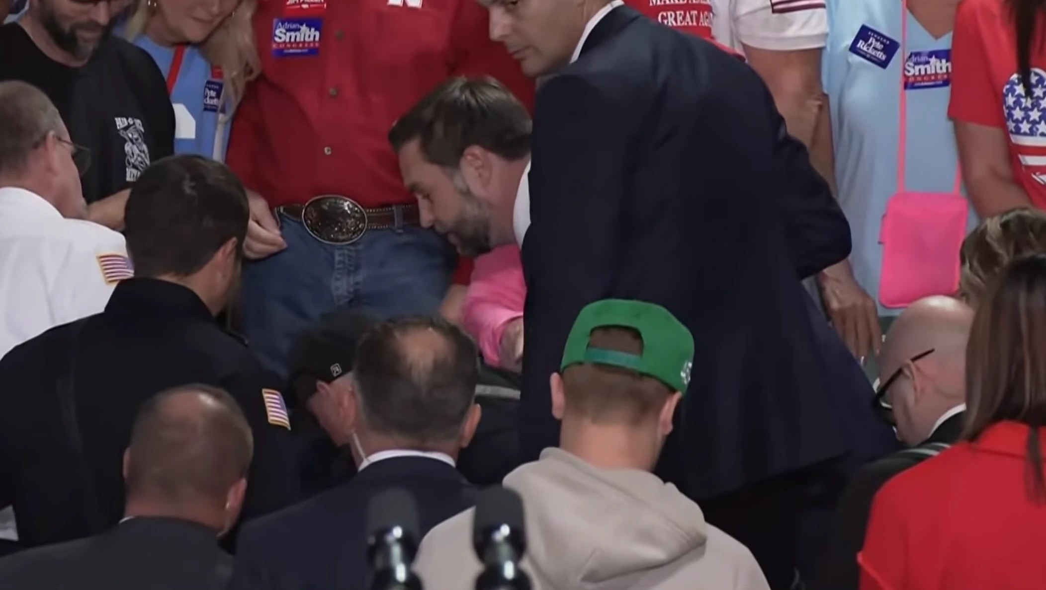Vance enters crowd to help woman having medical emergency preview image