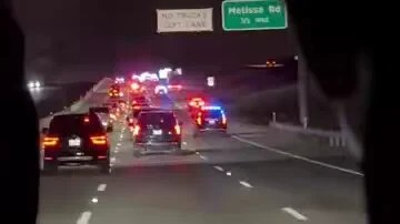 Trump motorcading 100 miles at 100 mph like a real patriot preview image