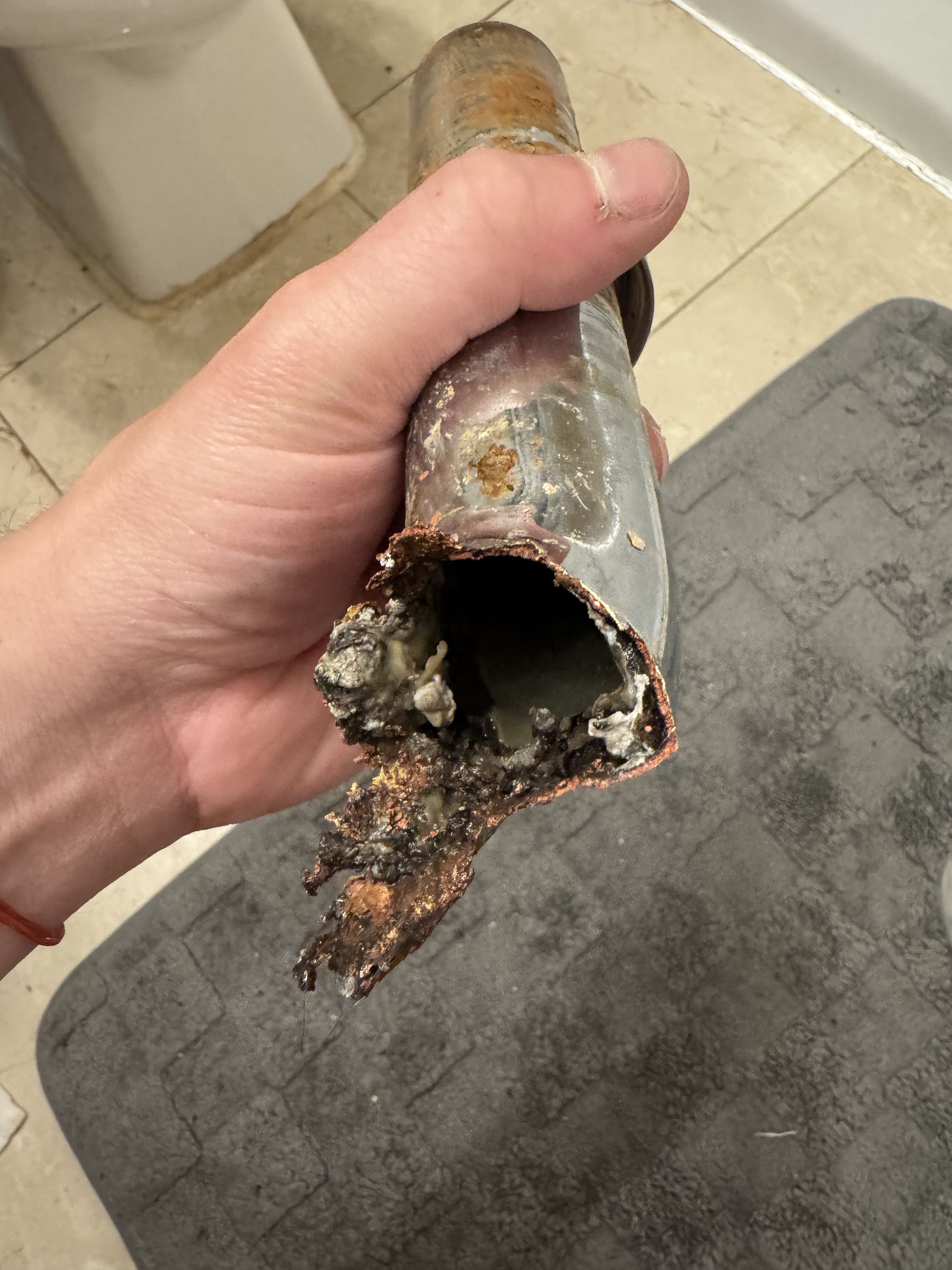 Pipe that was replaced that had been leaking profusely preview image